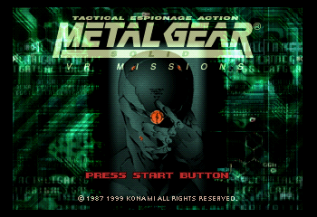 Metal Gear Solid: VR Missions Title Screen